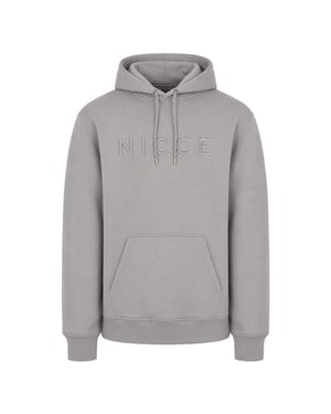 Nicce Mercury Mens Stone Grey Hoodie