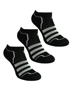 Adidas 3-Pack Ener Liner Unisex Black Socks
