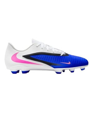 Nike Phantom 6 Low voetbalschoenen voor heren, voor harde ondergrond (Blauw/Wit/Roze)