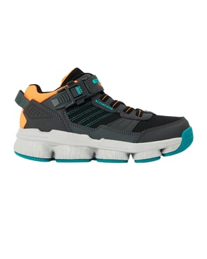 Skechers Lunnix-sportschoenen voor kinderen (Antracietgrijs/Zwart/Oranje)