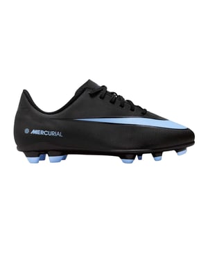 Nike Vapor voetbalschoenen voor kinderen met stevige zool (ZWART/BLAUW)