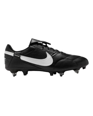 Nike Unisex voetbalschoenen voor volwassenen van hoogwaardig leer met omgeslagen tong, geschikt voor zachte ondergrond (Zwart, Wit)