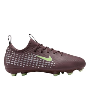 Nike Mercurial-fotbollsskor för barn/ungdomar, för fast underlag (Plommon/silver)