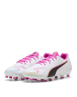 Puma Voetbalschoenen voor kinderen, model King Match, voor harde ondergrond (Roze)