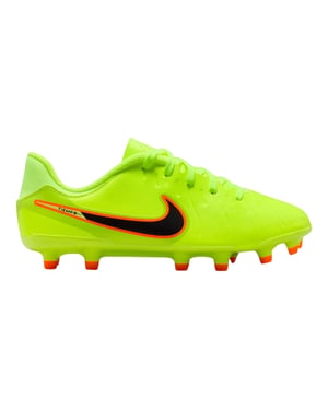 Nike Tiempo Legend 10 voetbalschoenen voor kinderen, voor harde ondergrond (Volt/Zwart)