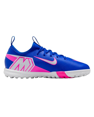 Nike Zoom Mercurial Vapor 16 voetbalschoenen voor kinderen (Blauw/Wit/Roze)
