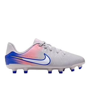 Nike Tiempo Legend 10 voetbalschoenen voor kinderen, voor harde ondergrond (Grijs/Blauw)