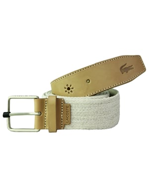 Lacoste Woven Womens Brown Natural Belt