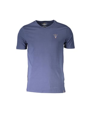 Aeronautica Militare Blauw Katoenen Heren T-shirt