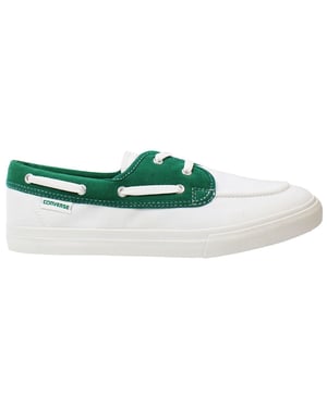 Converse Sea Star OX Mens White/Green Boat Shoes