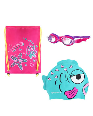 Speedo Sea Squad Kids Pink/Blue Swim Bag Set