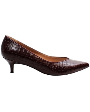 Vionic Kit Josie Croc Womens Wine Pointy Heels