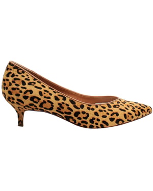 Vionic Kit Josie Leopard Womens Brown Pointy Heels