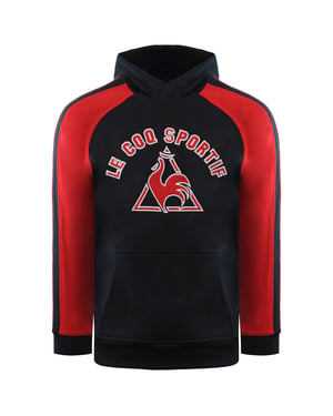Le Coq Sportif Logo Kids Black/Red Hoodie