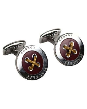 Hackett London 4 Button Hole Mens Navy Cufflinks
