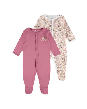 Name It Slaappakje voor baby’s met ronde hals en lange mouwen (set van 2) (Rose)