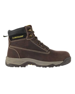 Dunlop Veiligheidslaarzen voor heren van nubuck met stalen neus (Bruin)