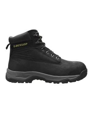Dunlop Veiligheidslaarzen voor heren van nubuck met stalen neus (Zwart)