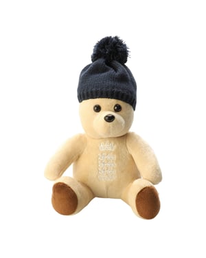 Castore Gebreide muts met pompon (Blauw)