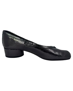 Maison Margiela Tabi Block Heels in Black Leather
