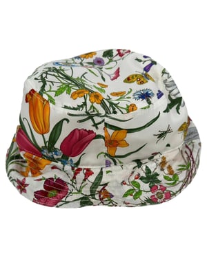 Gucci Mönstrad Twill Bucket Hat i Blommönstrad Bomull