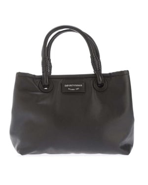 Emporio Armani Tote-väska i konstläder (Svart)