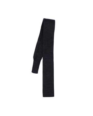 Boss Gebreide Wol Skinny Stropdas (Grijs)