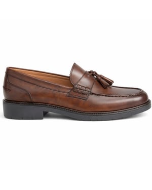 Roamers M059 Mens Loafer Shoes Mid Brown