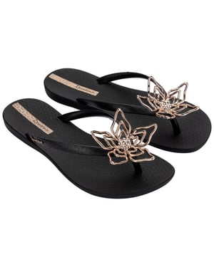 Ipanema Womens Maxi Flower Fem Black/Black/Gold