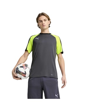 Puma Heren Individualliga T-shirt op maat (Grijs/Geel)