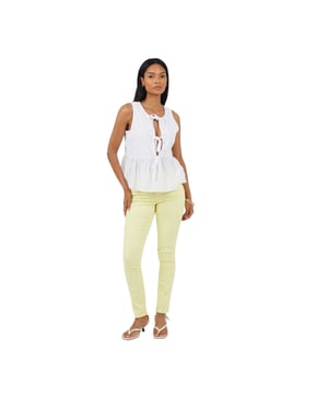 Brave Soul Slim-fit denimjeans met 5 zakken voor dames (Citroen)