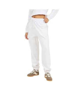 Brave Soul Dames/Dames Joggingbroek met wijde pijpen (Wit)