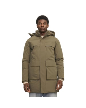 Jack And Jones Parka voor heren met een relaxte pasvorm (Zeeschildpad)