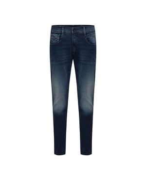 Replay Slim-fit herenjeans van Anbass van een katoenmix (Blauw)