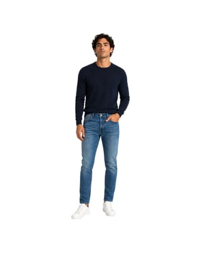 Boss Tapered jeans met 5 zakken voor heren (Marine)