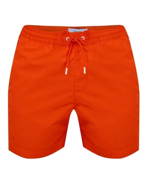 Calvin Klein Zwemshorts voor heren met elastische tailleband (Oranje)