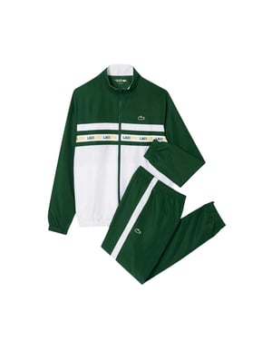 Lacoste Tennistrainingpak voor heren (Groen, Wit)