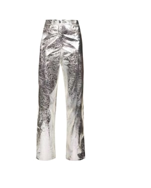 AmyLynn Dames/Dames Metallic Broek (Zilver)