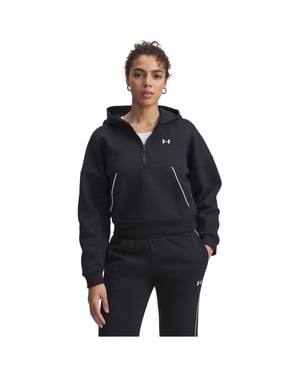 Under Armour Rival-sweatshirt met capuchon en ruime pasvorm voor dames (Zwart)