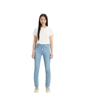 Levis Damesjeans 724 Rio Fate met hoge taille en recht model (Denim)