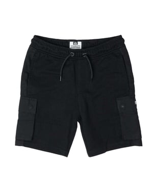 Weekend Offender Flamengo-fleece-cargoshorts voor kinderen (Zwart)