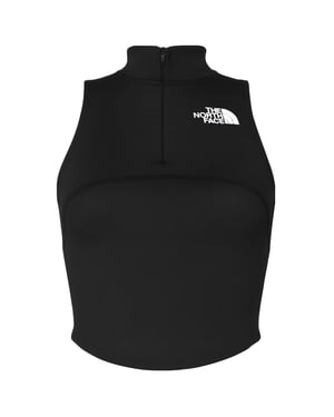 The North Face Rib Panel Zip Womens Black Top