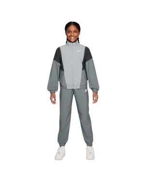 Nike Trainingspak met ritskraag en Swoosh-logo voor kinderen (Rook Grijs)