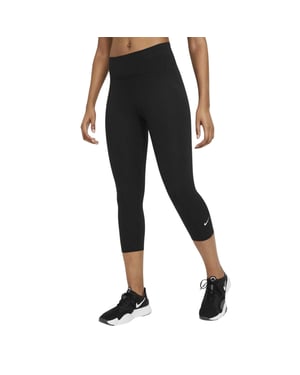Nike Dri-FIT-legging met korte pijpen voor dames (Zwart, Wit)