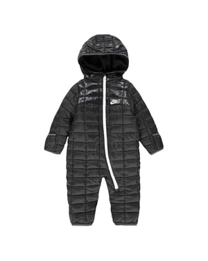 Nike Snöoverall med huva i rutmönster för spädbarn (Svart)