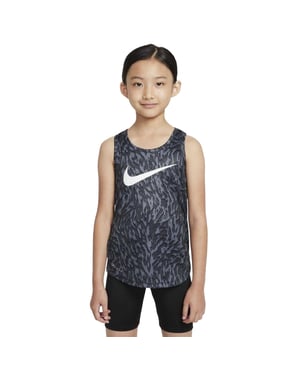 Nike Set met top en korte broek met dierenprint van fineer voor kinderen (Zwart)