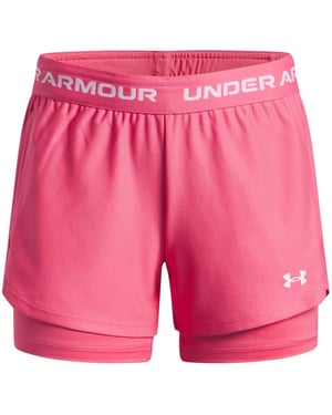 Under Armour Tech Play Up-shorts för barn (Super rosa)