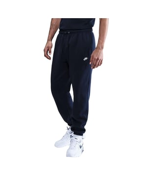 Nike Fleece-joggingbroek voor heren van Club (Effen marineblauw/effen wit)