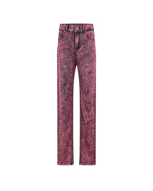 Criminal Damage Herr SOS 5 Lommars Slim Jeans (Burgunder)