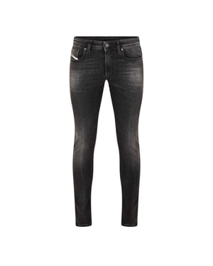 Diesel Sleenker skinny jeans van biologisch katoen voor heren (Zwart/grijs denim)